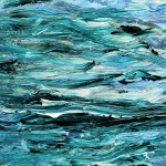 Stormy sea: acrylic on aluminum